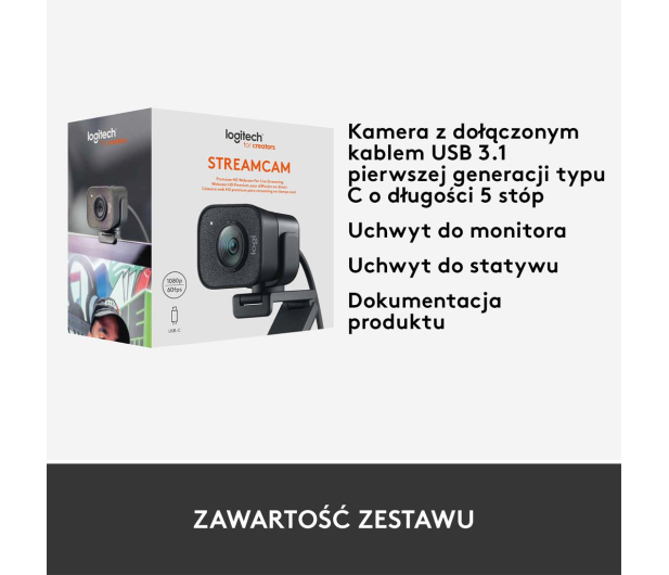 Logitech StreamCam Graphite - 577265 - zdjęcie 14